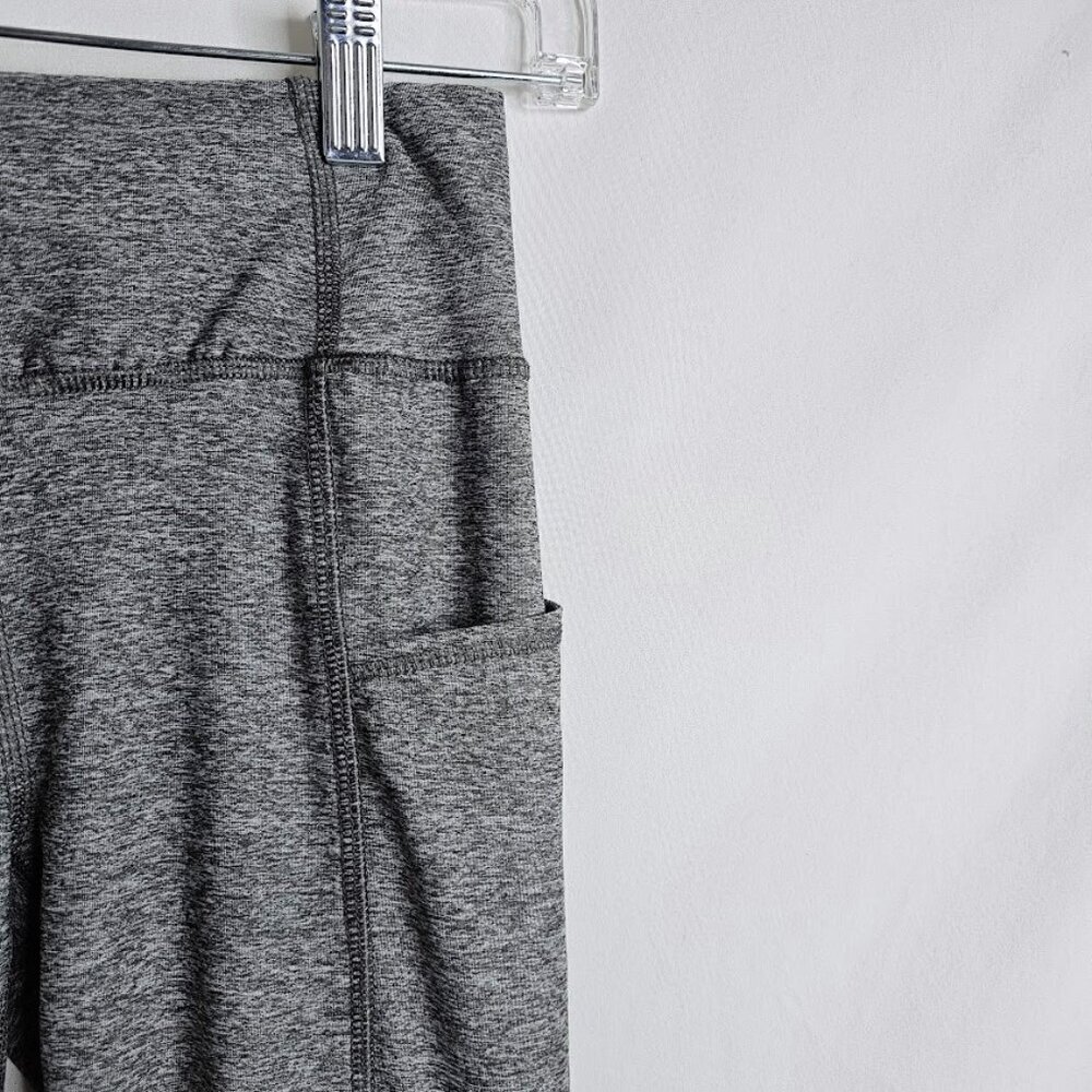 Women's X BY GOTTEX Cropped Leggings size XS GRAY BLACK Pocket Athleisure Capri - Picture 3 of 8